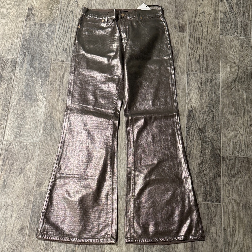 7 For All Mankind Metallic Flare Jeans